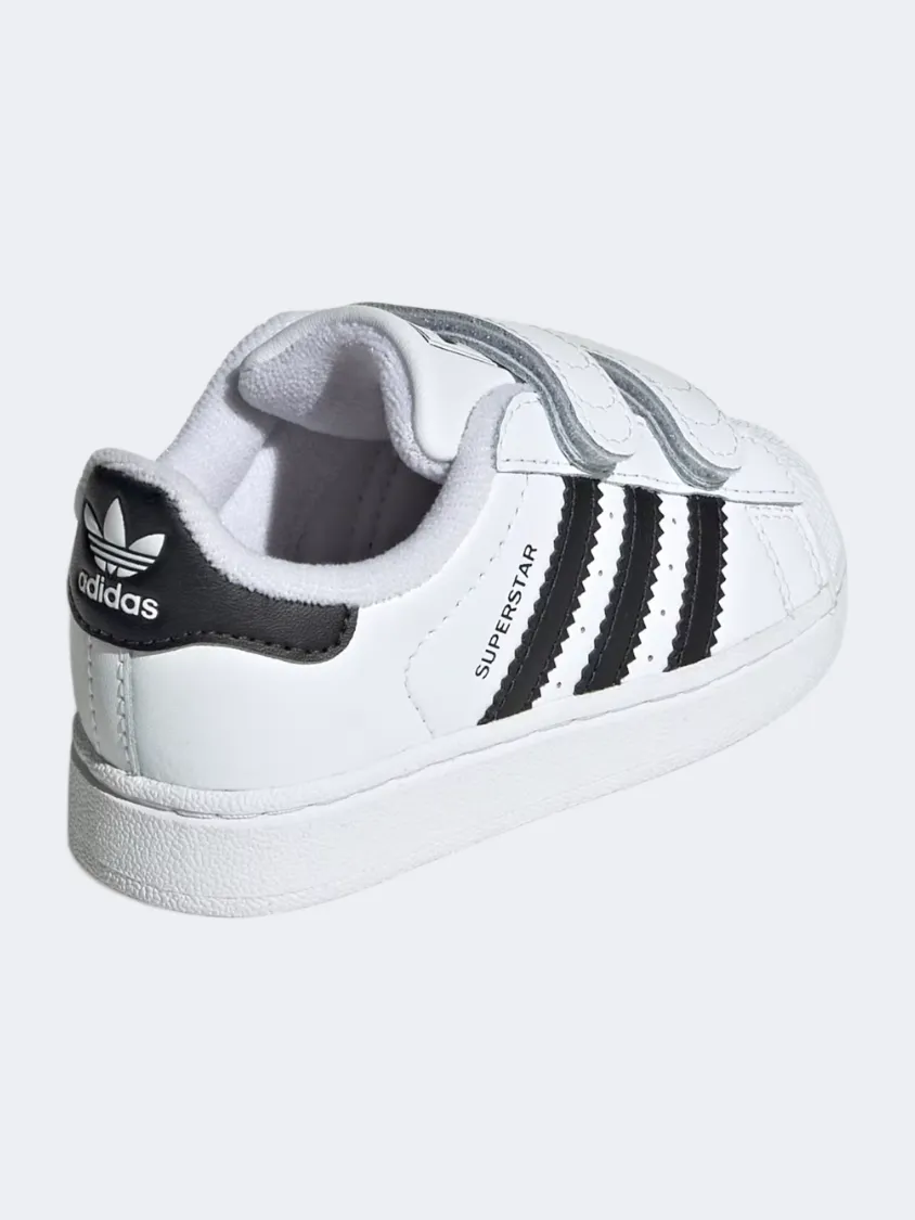 Adidas Superstar Ii Comfort Closure Infant-Boys Original Shoes White/Black Game Ready Elastic