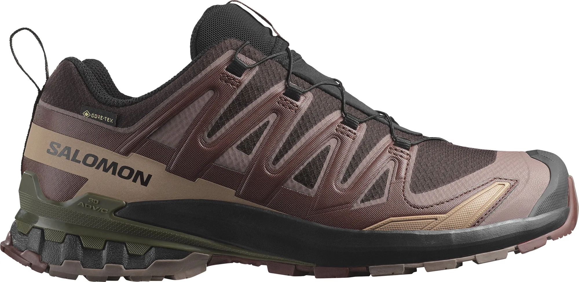 Anti Odor Durable Use Salomon XA Pro 3D V9 GORE-TEX Mens Trail Running Shoes - Brown