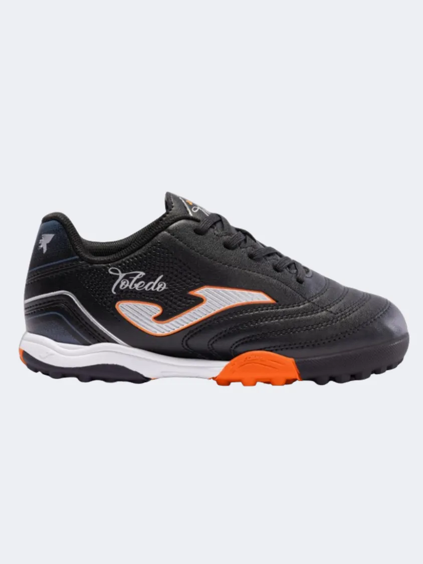 Soft Lining Joma Toledo Kids Turf Shoes Black/Orange/White
