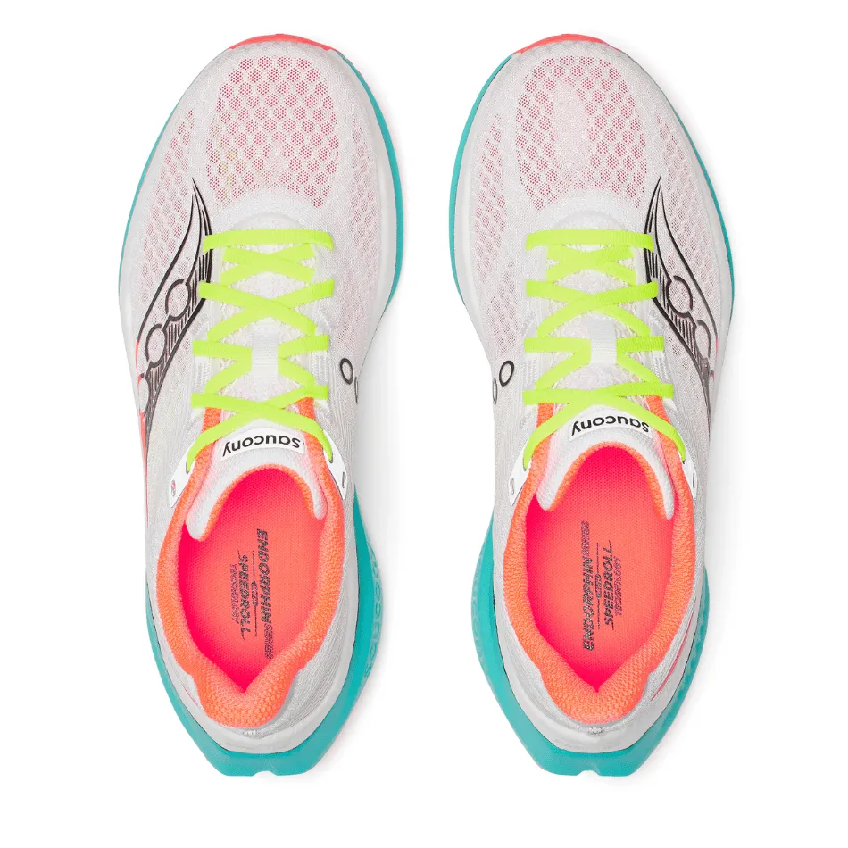 running - motivation Daily Saucony Men's Endorphin Speed 5 Running Shoes in White/Mutant AW25