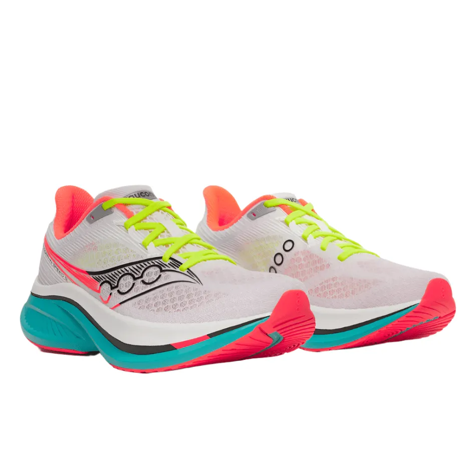 Saucony Men's Endorphin Speed 5 Running Shoes in White/Mutant AW25 outdoor sports lover
