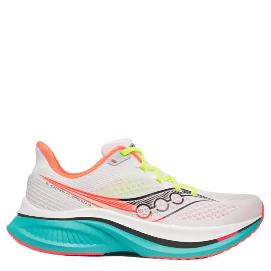 Comfort Insole Saucony Men's Endorphin Speed 5 Running Shoes in White/Mutant AW25