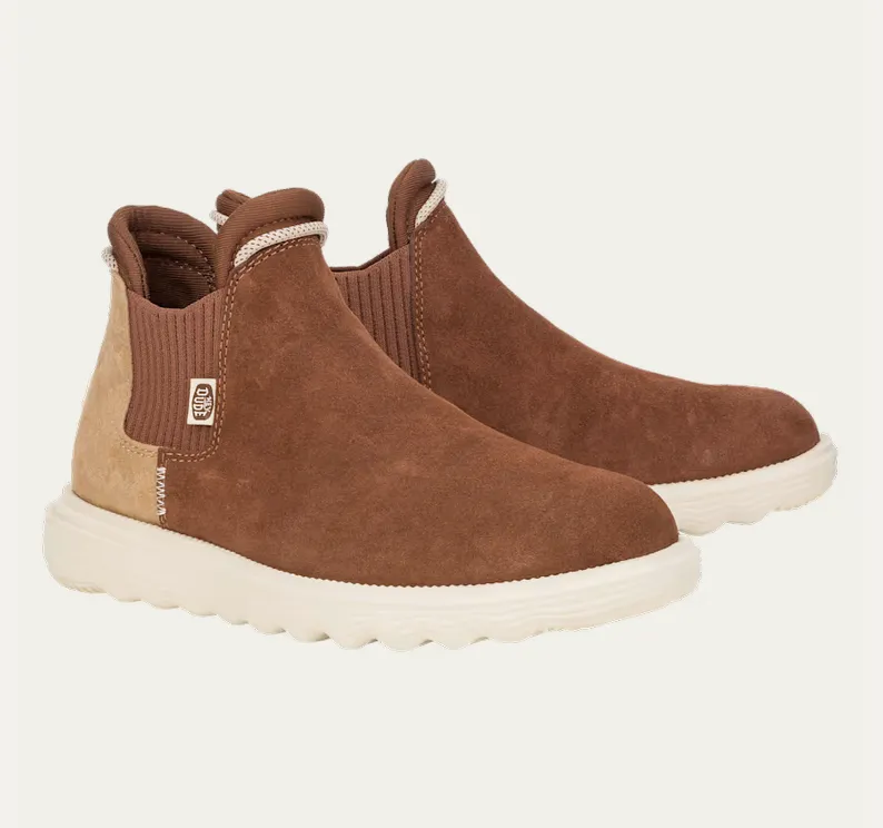 HEY DUDE  Branson Women's  Suede Novelty Boots Snow Conditions