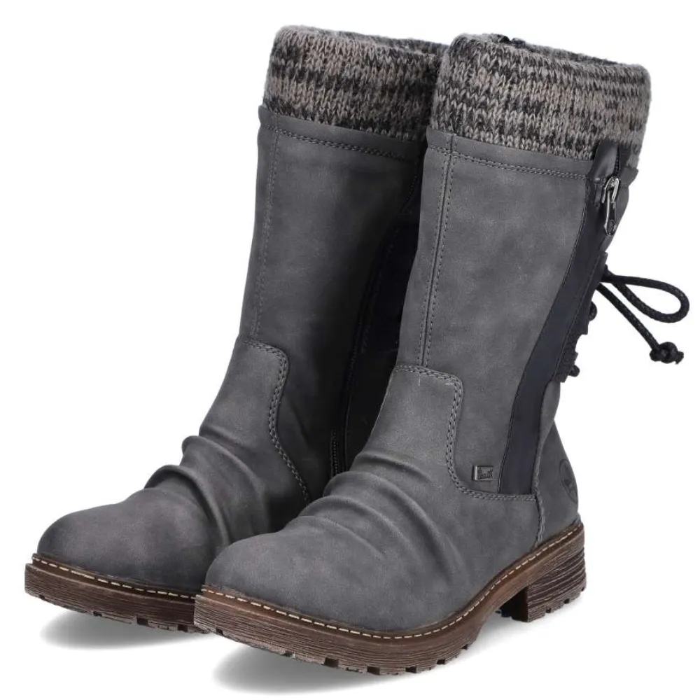 High Quality Rieker Dominika 56 Anthracite Boot (Women's)