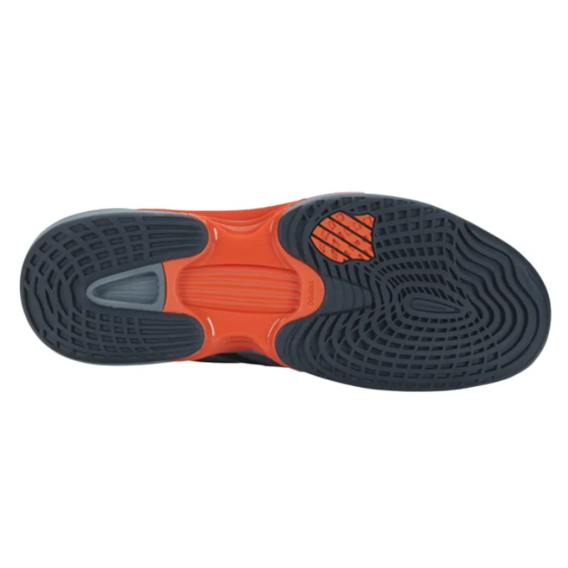 Cushion Base Stable Step K Swiss Speedtrac AC Men Tennis Shoes - Windward Blue/Orion Blue/Scarlet Ibis