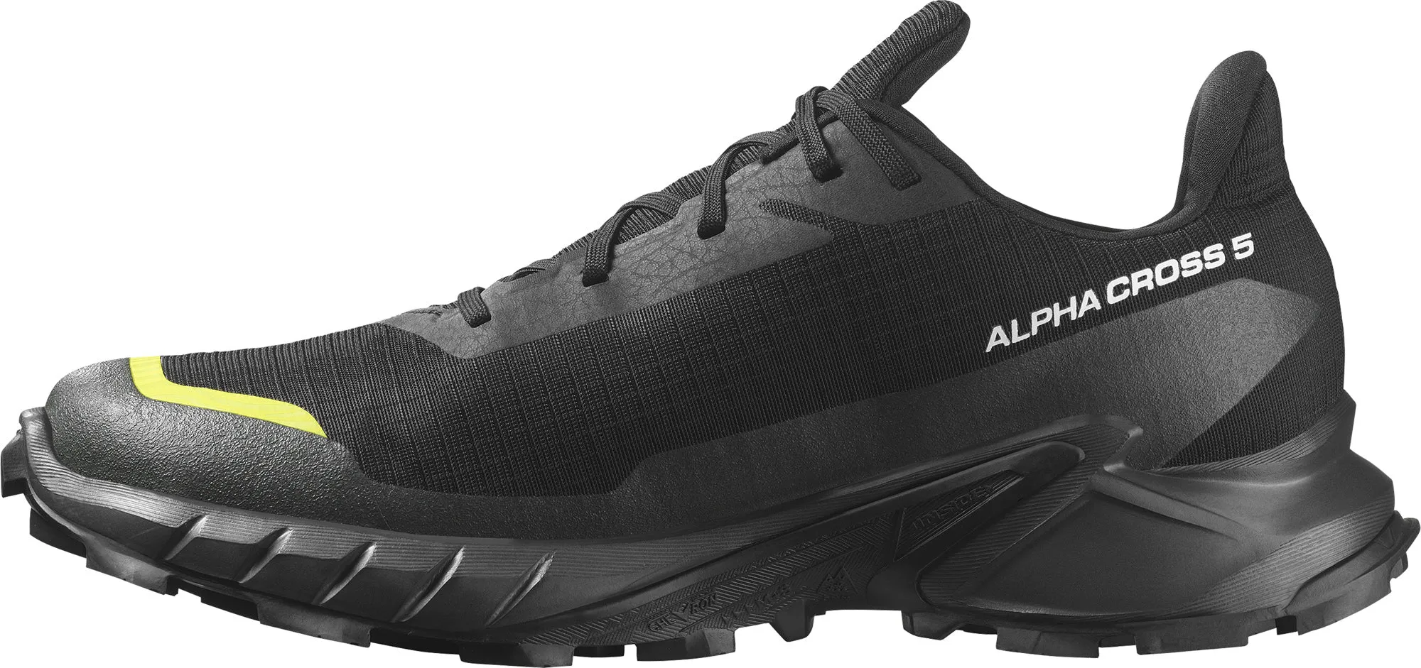 Stretch Training Explosive Speed Salomon Alphacross 5 GORE-TEX Mens Trail Running Shoes - Black