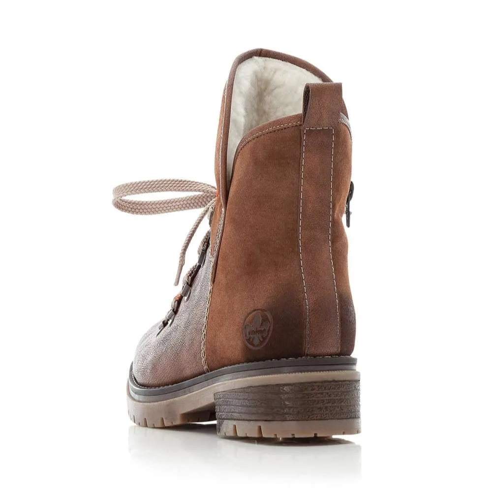 Frost Protection Gear Outdoor Explorer Rieker Peggy 33 Nuss-Antik/Orange Multi Boot (Women's)