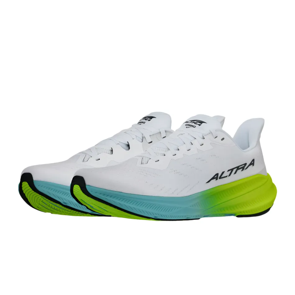 running on uneven ground Multifunctional Altra Men's Experience Flow 2 Running Shoes in White/Lime AW25