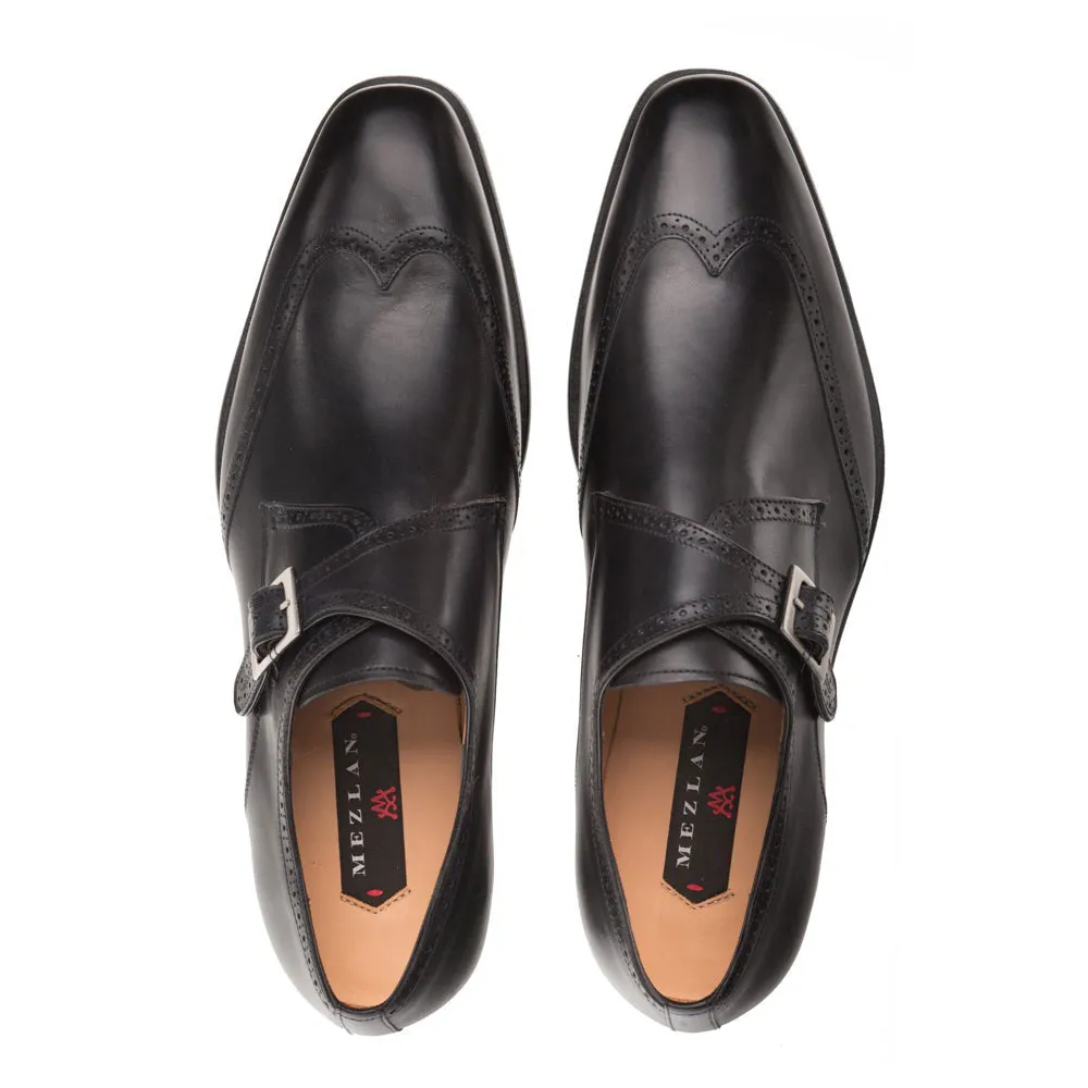Mezlan Forest Monkstrap Shoe Black Secure fit