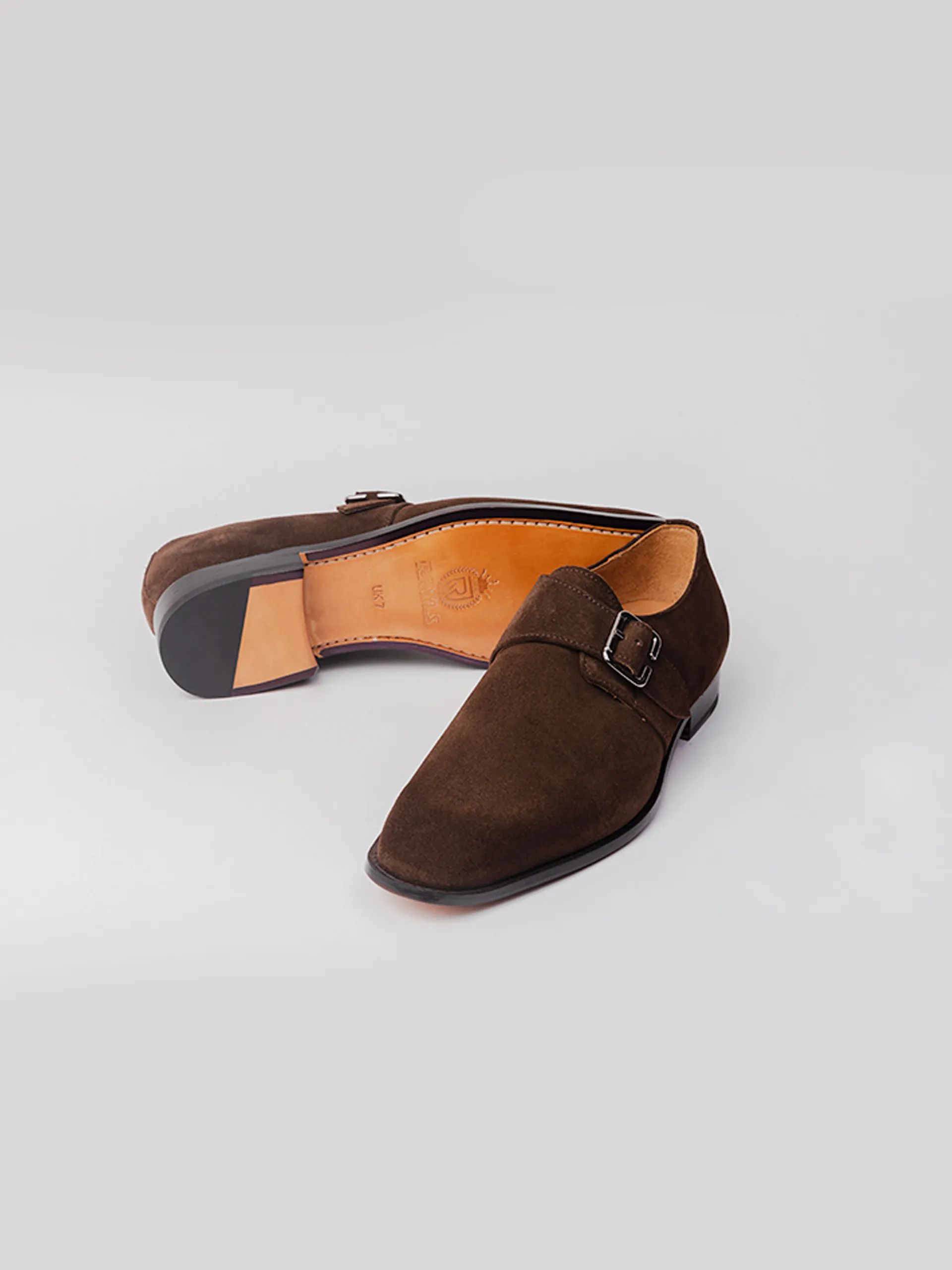 Vagabond Single Monkstrap - Dark Brown Suede Chic Boots Plush Fit