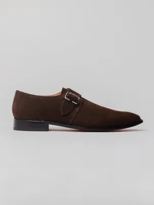 Everyday Style Vagabond Single Monkstrap - Dark Brown Suede