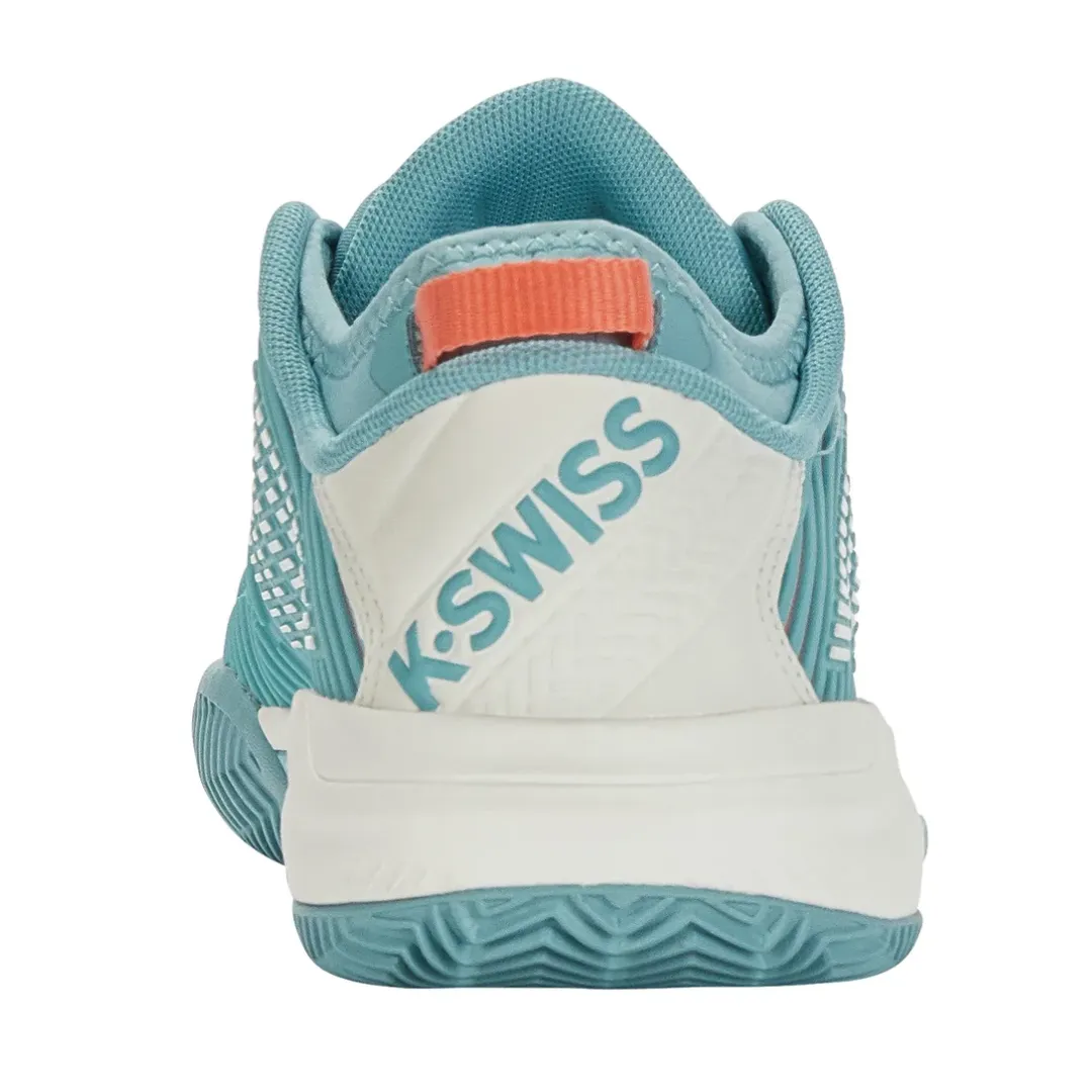 K Swiss Hypercourt Supreme HB Nile Blue/Blanc de Blanc/Desert Flower Women Tennis Shoes Balanced Fit Good Traction