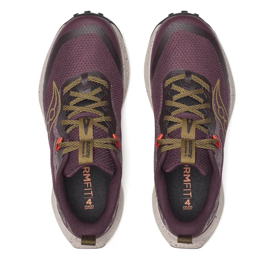 power - walking shoes Saucony Women's Peregrine 15 Trail Running Shoes in Wine/Kodiak AW25