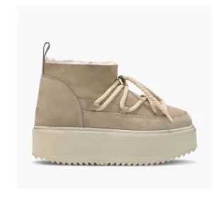Cold Weather Gear INUIKII Classic Sneaker Platform Beige Boots