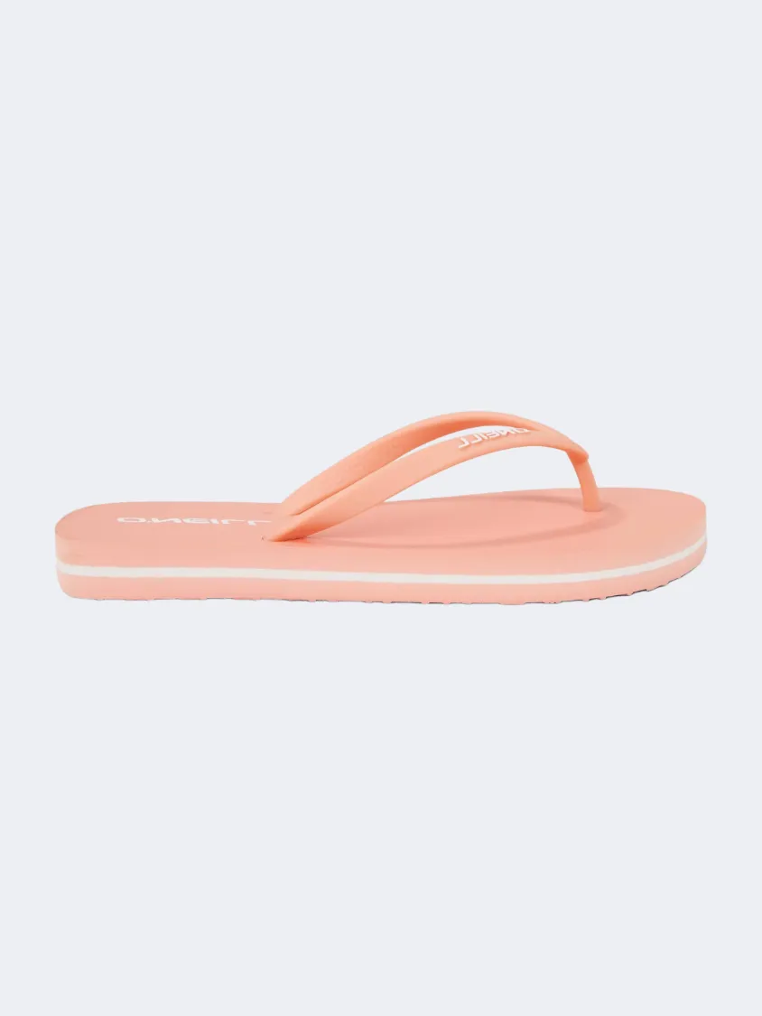 Comfort Slope Oneill Profile Logo Girls Beach Slippers Coral Pink