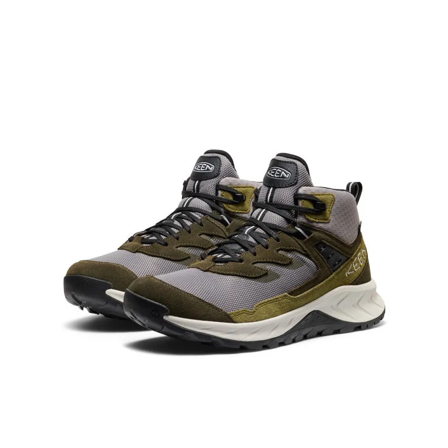 Shoe structure encourages proper foot positioning Performance Ease Men's Hightrail Waterproof Hiking Boot  |  Steel Grey/Forest Night