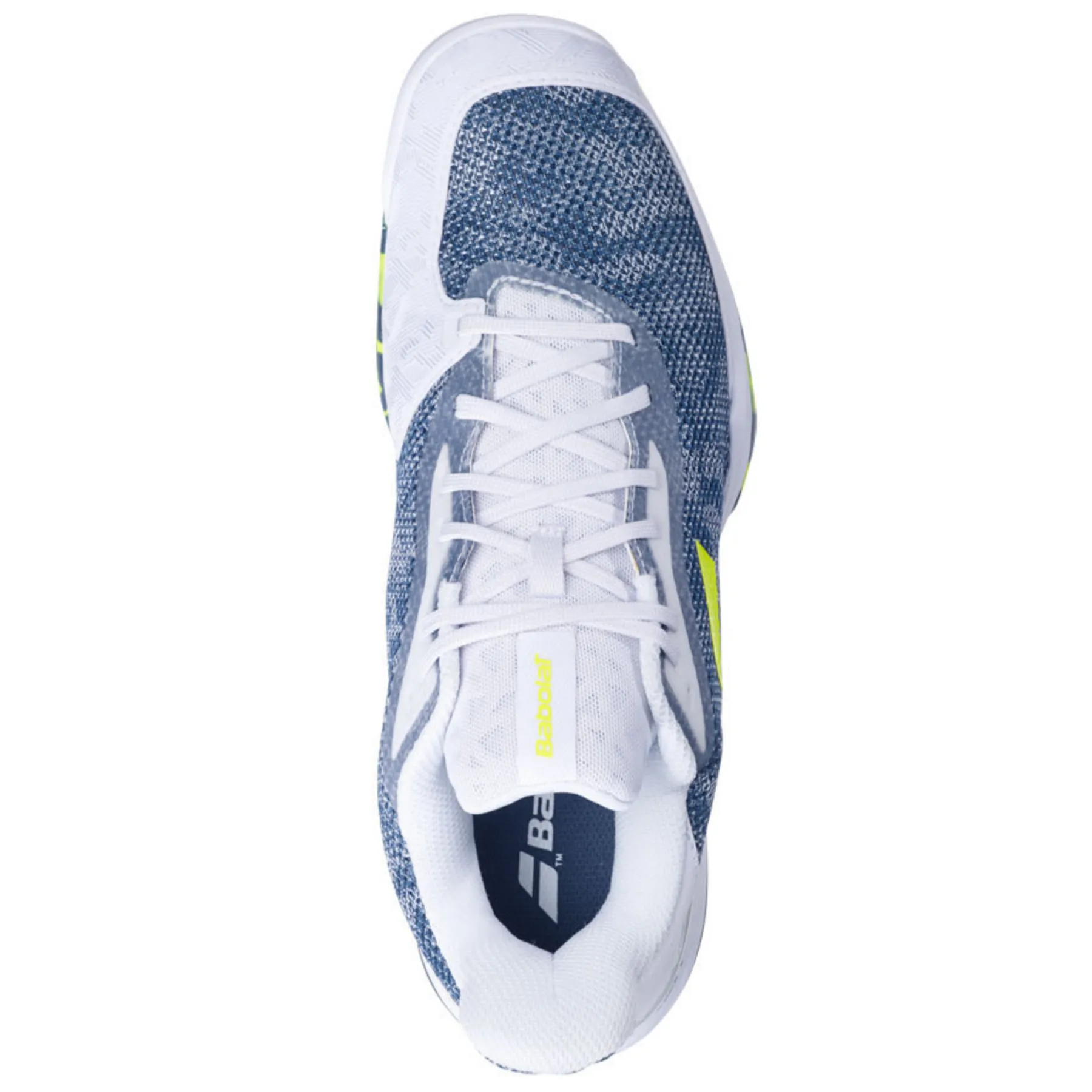 Babolat Jet Tere Clay Men's Tennis Shoes -  White/Dark Blue Anti Bacterial