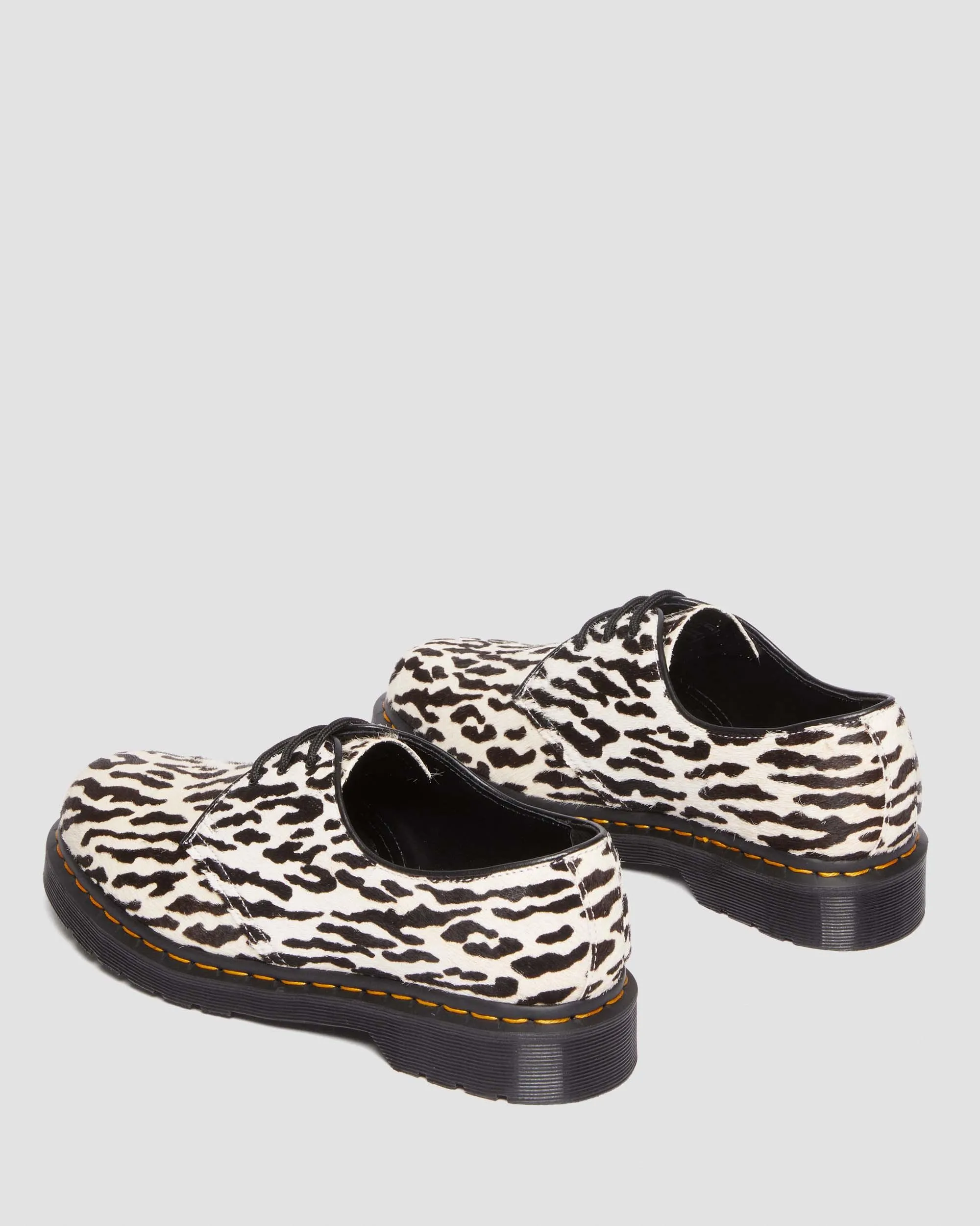 Durable Construction Comfortable Fit Shoes 1461 Wacko Maria Camel Black Hair-on Leather Oxford Shoes