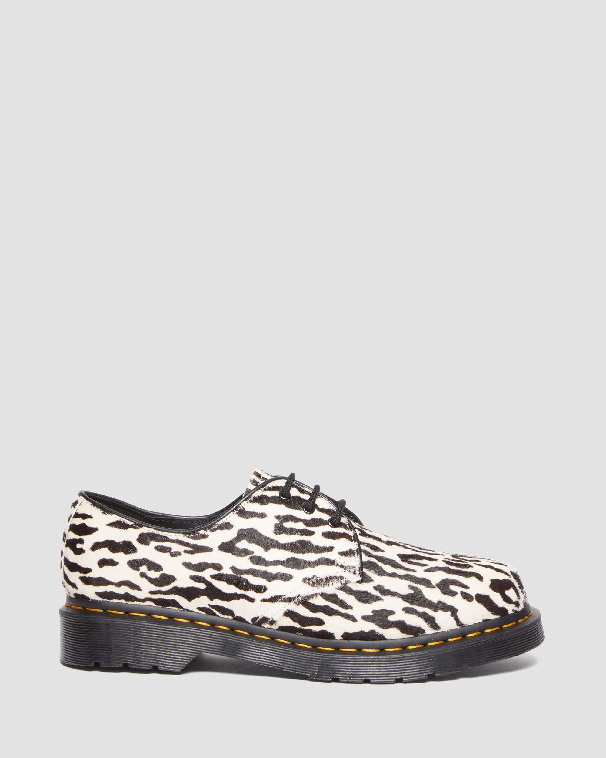 Elegant Look 1461 Wacko Maria Camel Black Hair-on Leather Oxford Shoes