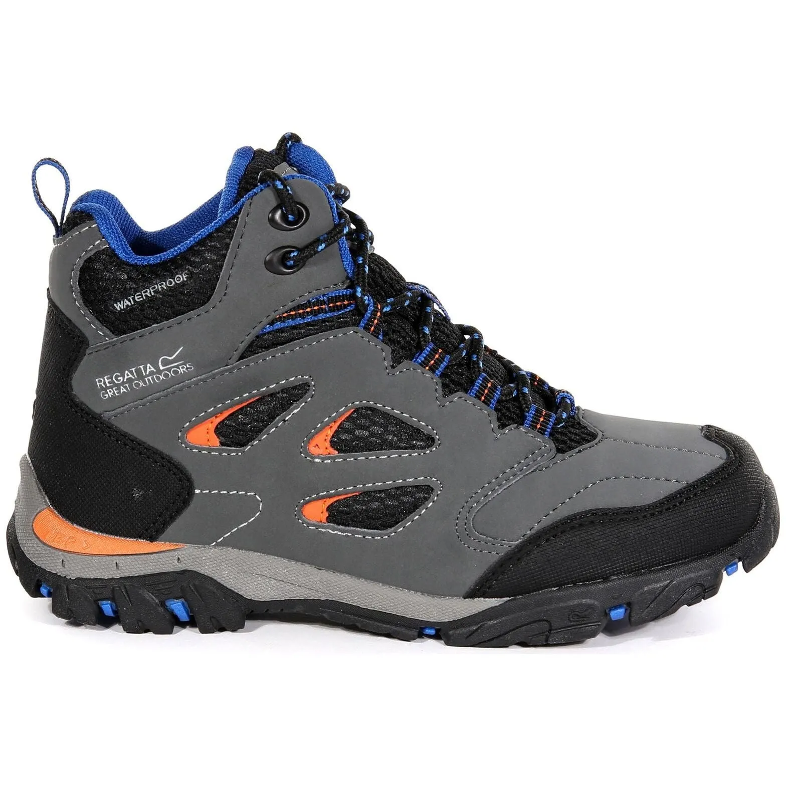 Power Step Regatta Holcombe Mid Waterproof Junior Walking Boots - Grey
