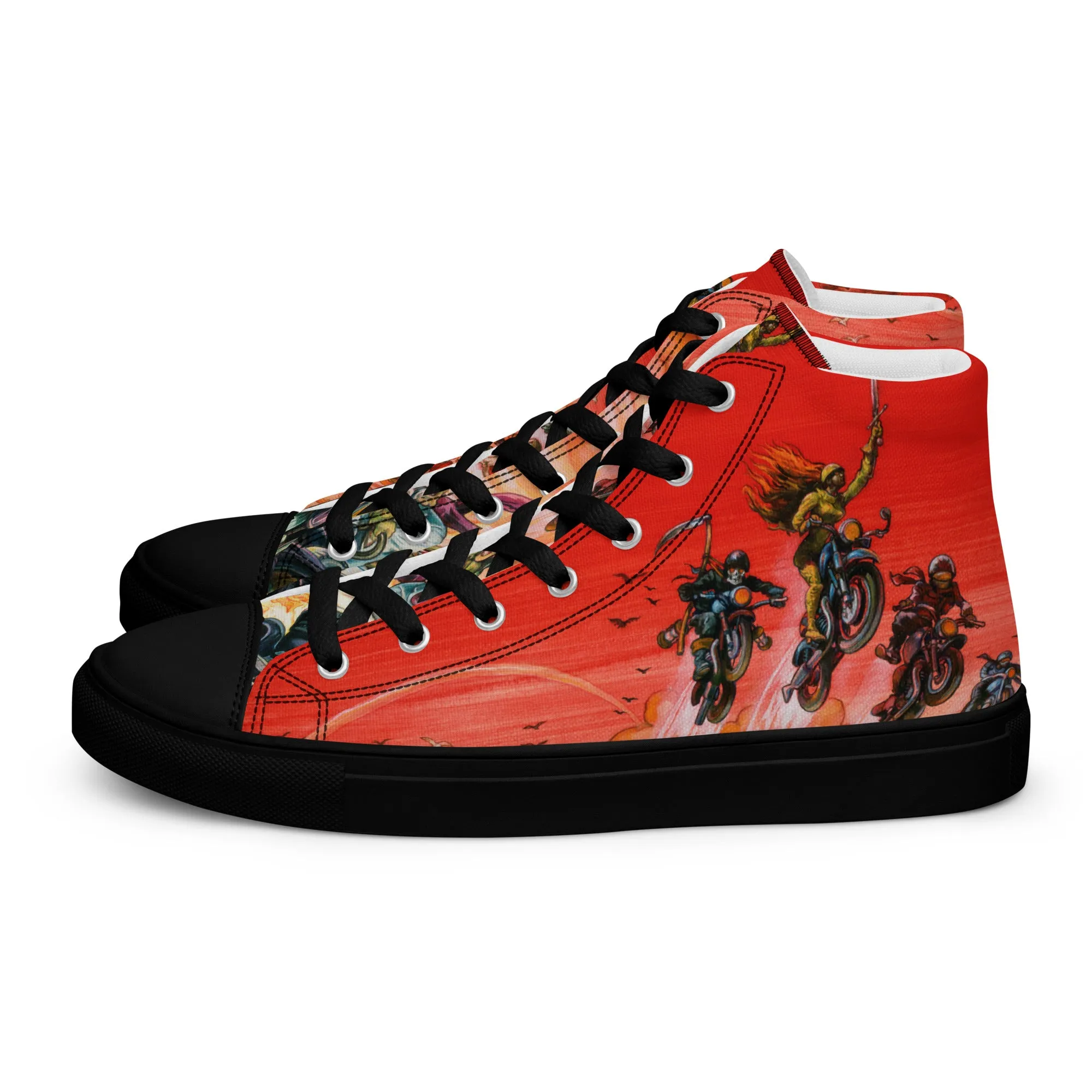 Women??s Good Omens High Top Canvas Shoes - Free Shipping *US SIZES SHOWN! USE CHART! Practical Style