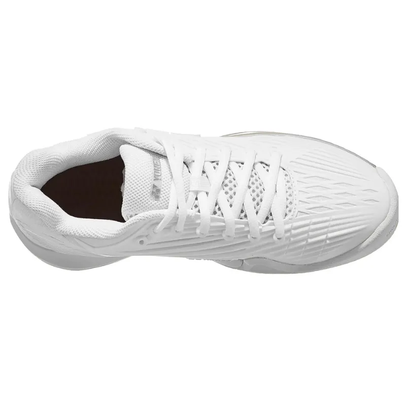 footbed comfort Yonex 2024 Eclipsion 5 Womens All Court Tennis Shoes - White/Cyan