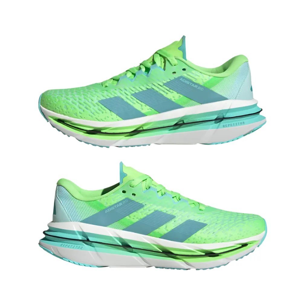 cushion - soft shoes stretchy flexibility Adidas Men's Adistar BYD Running Shoes in Lime Burst/Mint Ton/Flash Aqua AW25