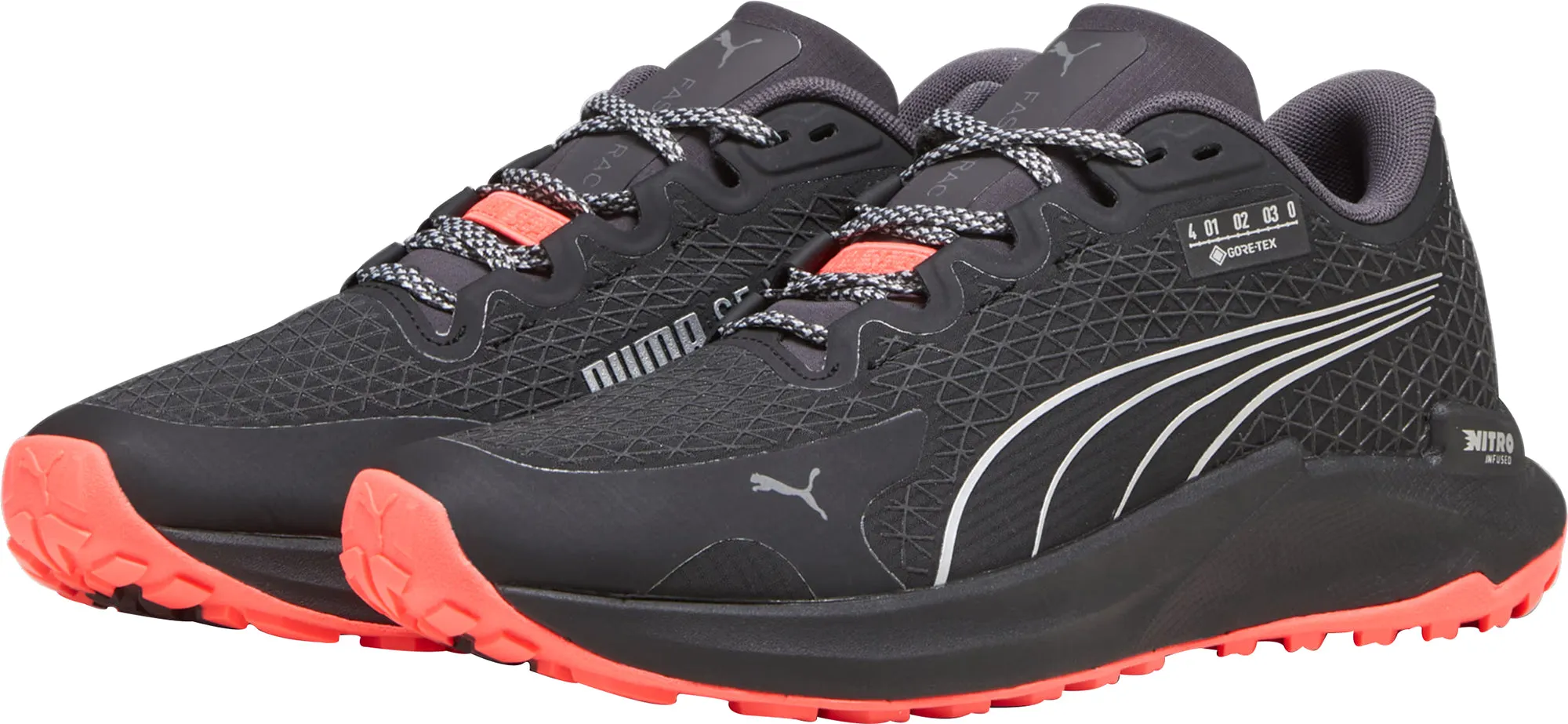 Puma Fast-Trac Nitro GORE-TEX Womens Trail Running Shoes - Black Outsole grooves promote better grip and motion control