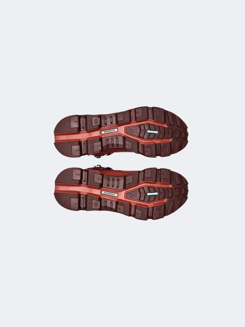 On Cloudrock Waterproof 2 Women Hiking Shoes Beet/Auburn Rocky Trail