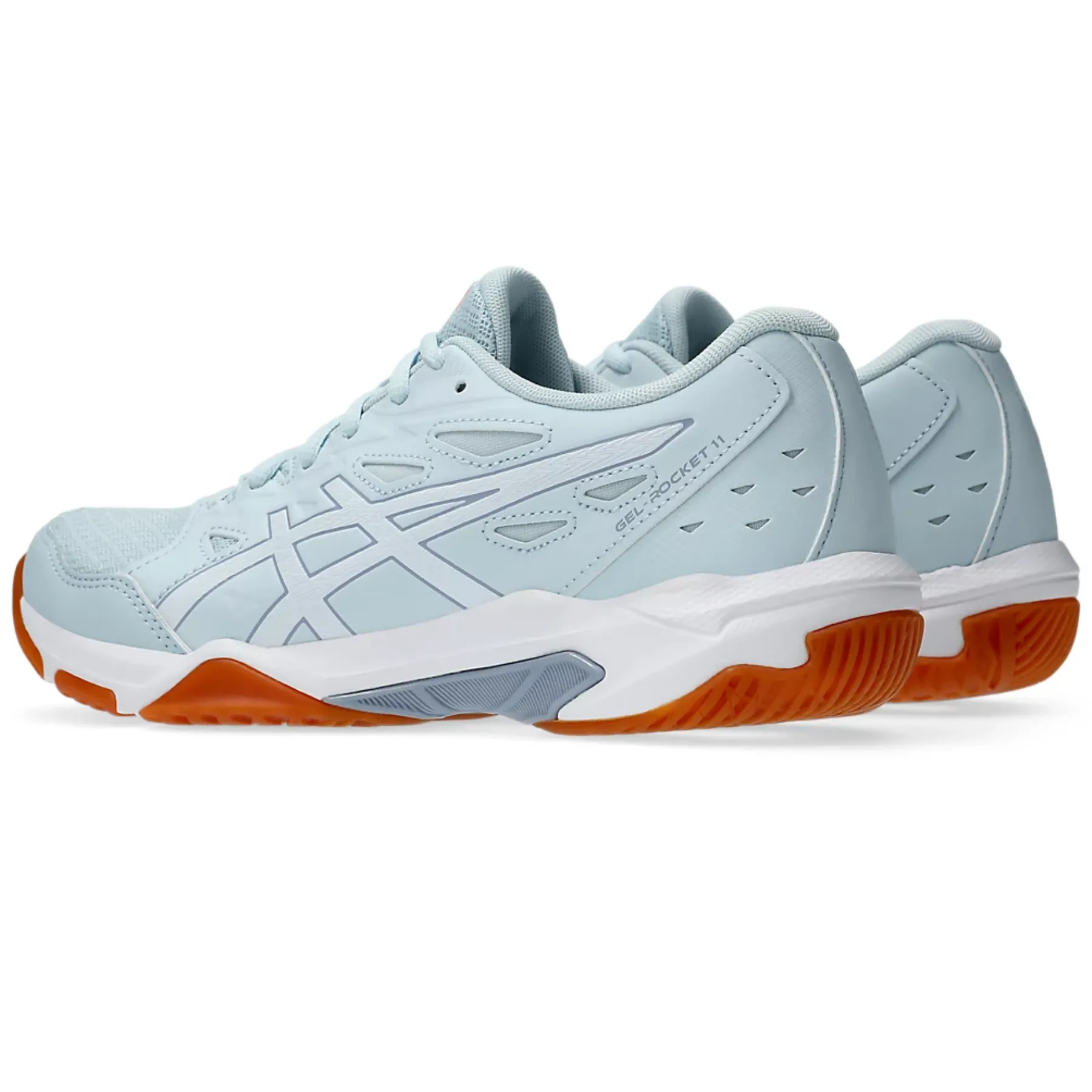 Odor Resistant Indoor Asics Gel-Rocket 11 Women Multi Court Shoes - Cool Grey/White