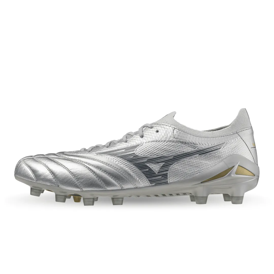 Morelia Neo IV Beta Elite FG - Platinum Silver Pack (P1GA254204) practice - field shoes narrow - fit shoes