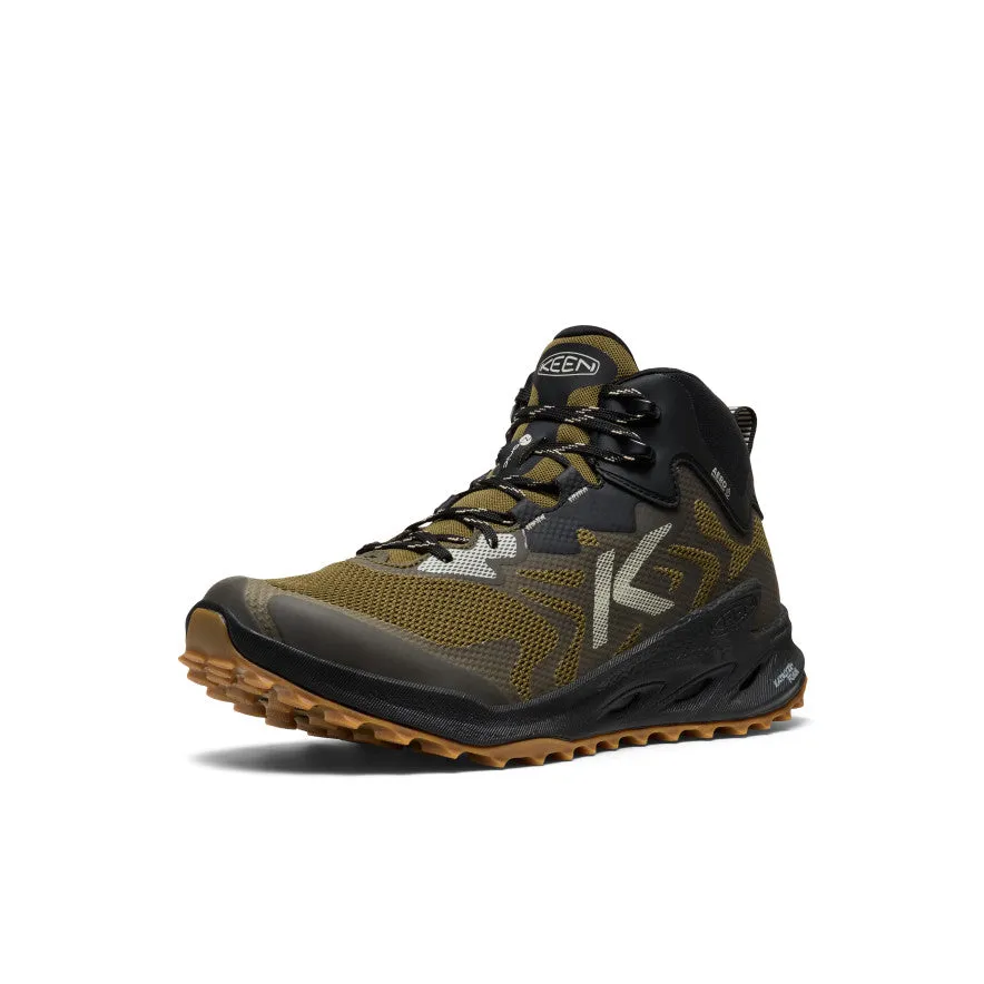 Midsole density balances softness and support Mesh Upper Men's Zionic NXT Waterproof Hiking Boot  |  Dark Olive/Black