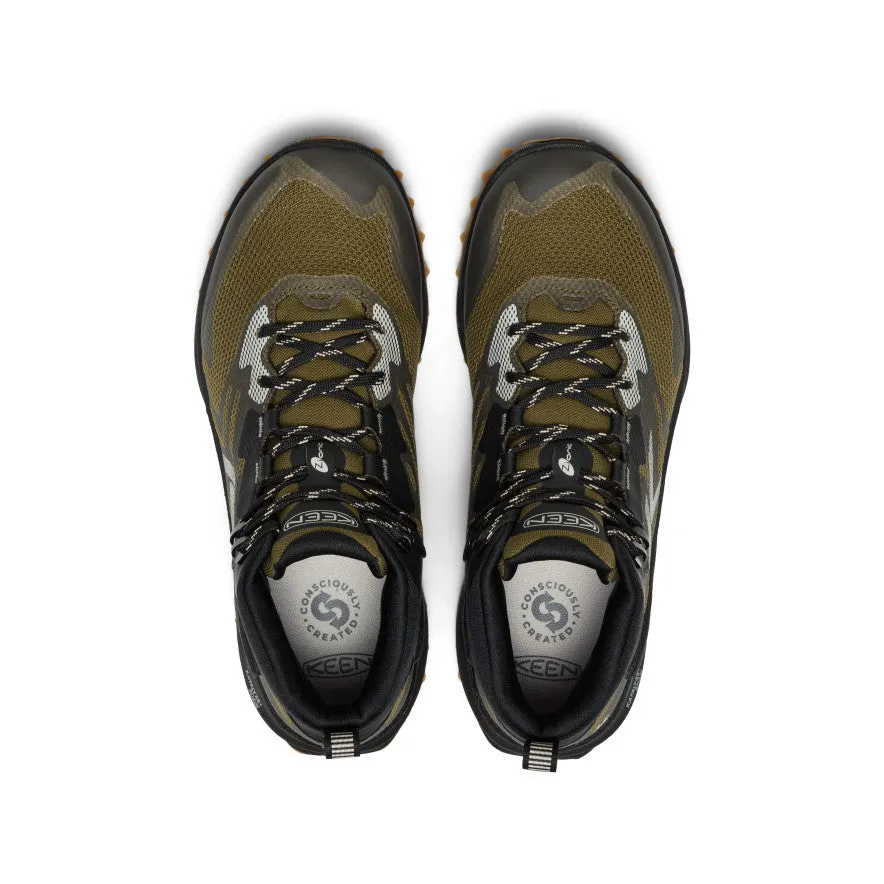 Comfortable Soles Stable Heel Men's Zionic NXT Waterproof Hiking Boot  |  Dark Olive/Black