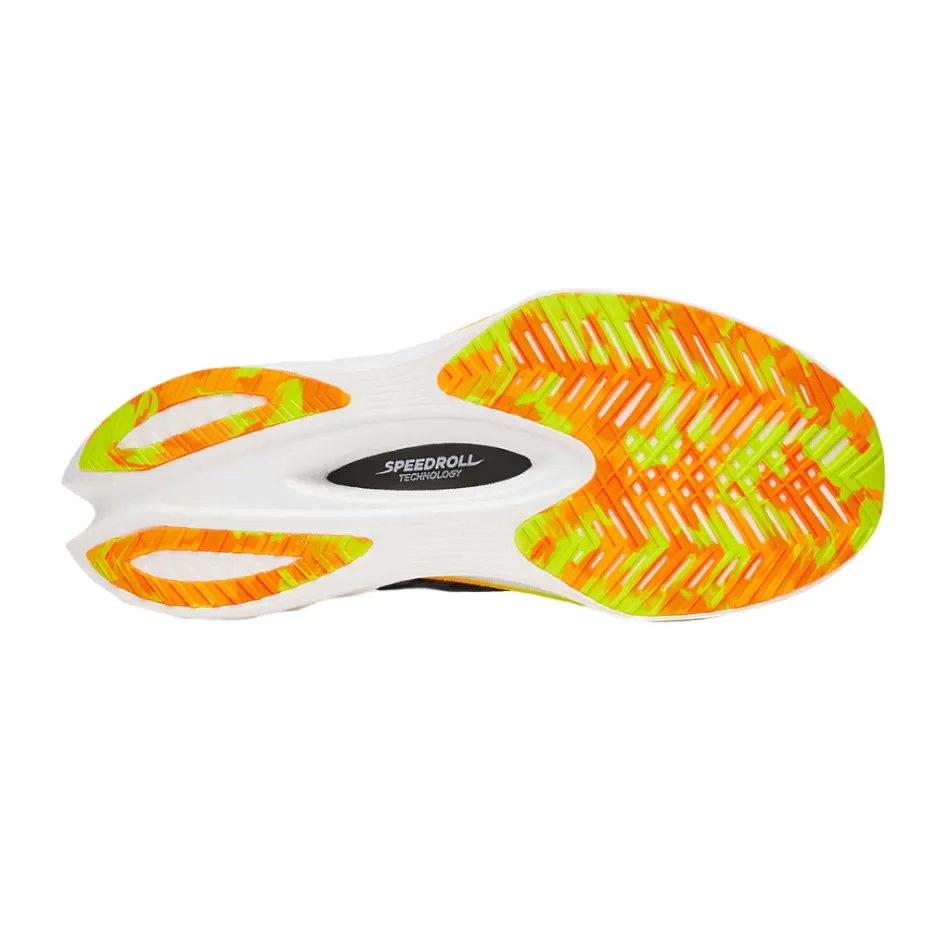 running with music Saucony Men's Endorphin Pro 4 Running Shoes in Black/Vo2 AW25