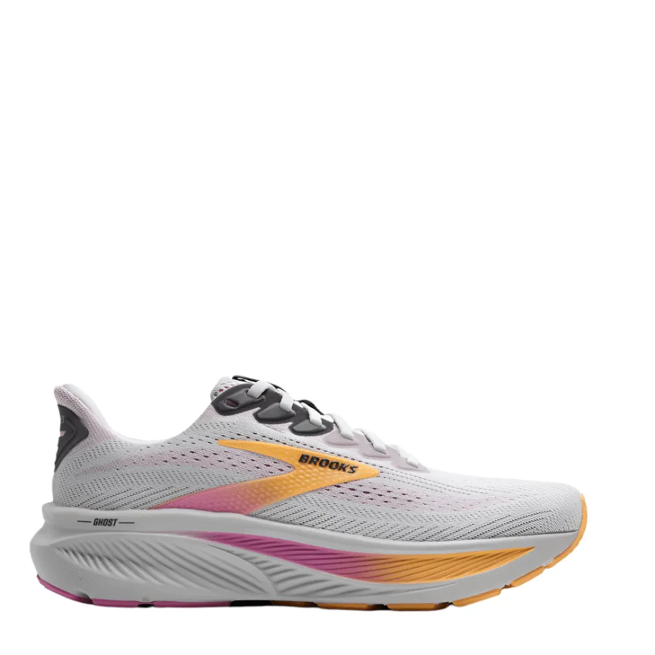 Brooks Women's Ghost 17 Running Shoes in Oyster/Apricot/Pink AW25 Modern Design