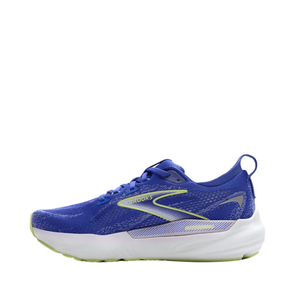 Mid - foot striker Brooks Women's Glycerin GTS 22 Running Shoes in Amparo Blue/Hyper Iris/Yellow SS25