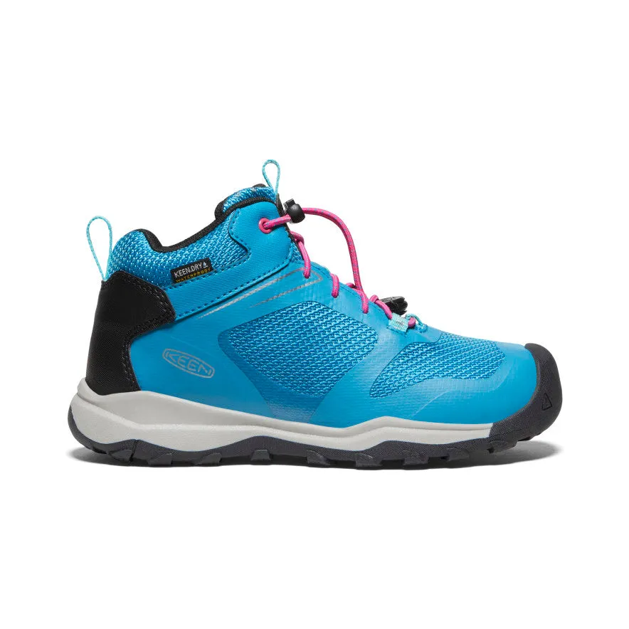 Compact Design Big Kids' Wanduro Waterproof Boot  |  Fjord Blue/Fuchsia Purple