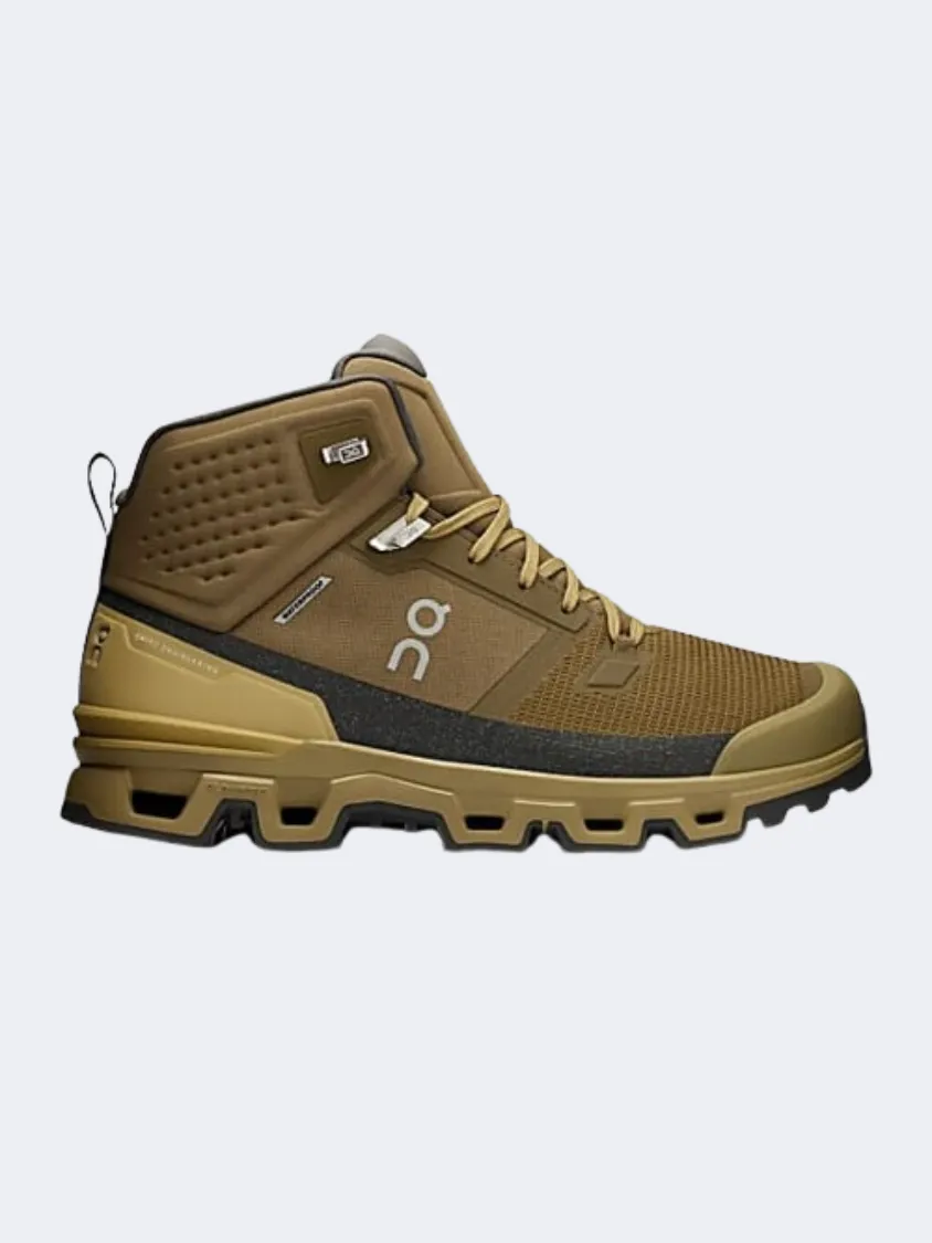 On Cloudrock 2 Waterproof Women Hiking Shoes Hunter/Safari All-Weather Footwear
