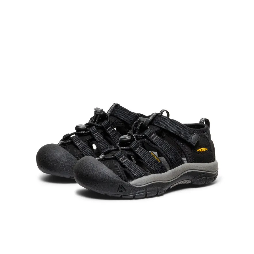 Grip Stability Zero drop Little Kids' Newport H2  |  Black/KEEN Yellow