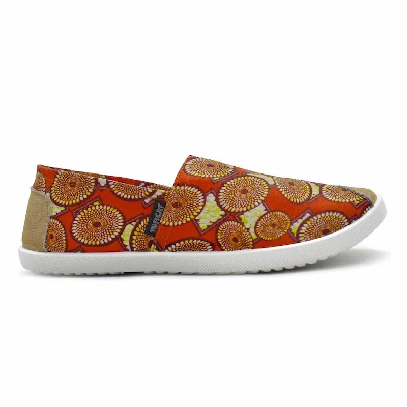 Petite Fit Emmy Chapisha Canvas Shoes - Multi Brick Red