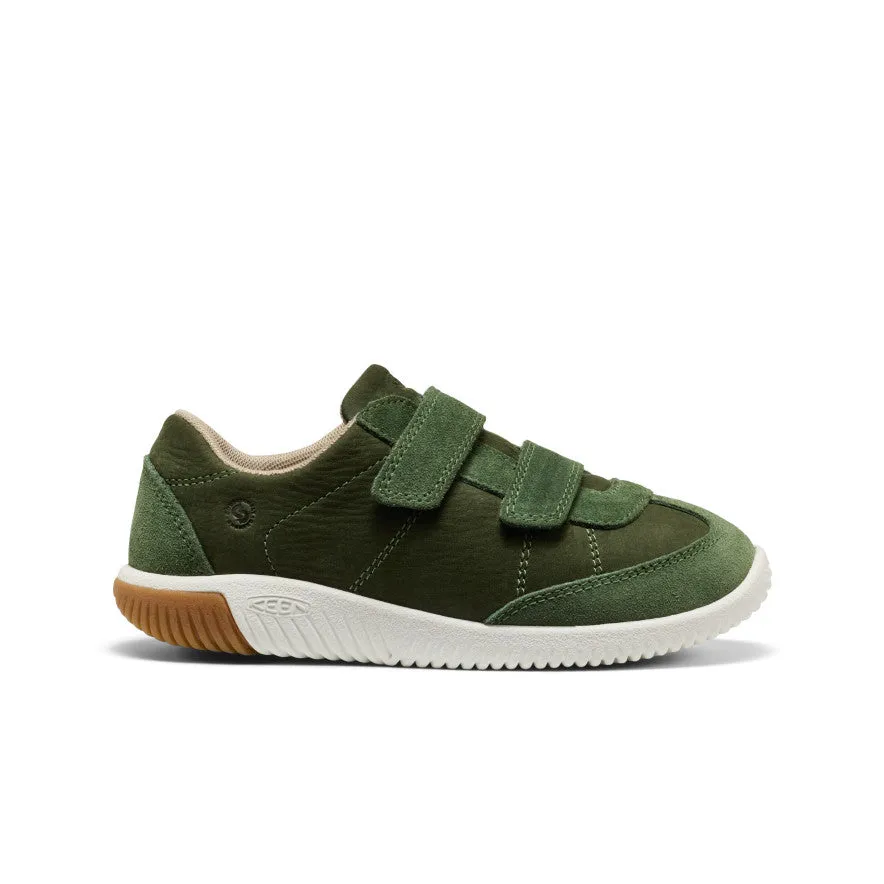 Shockproof Big Kids' KNX T-Toe Sneaker  |  Bronze Green/Star White