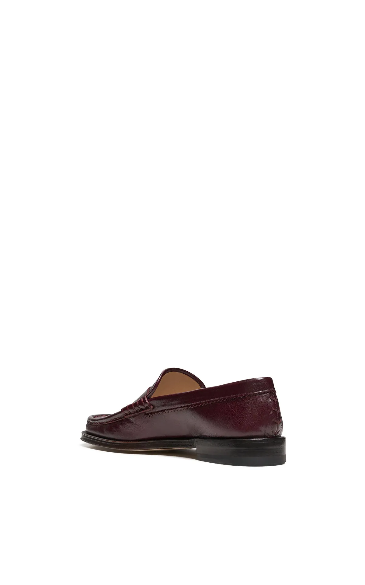 Seren Loafer in Bordeaux Leather Effortless Leather Slip-ons