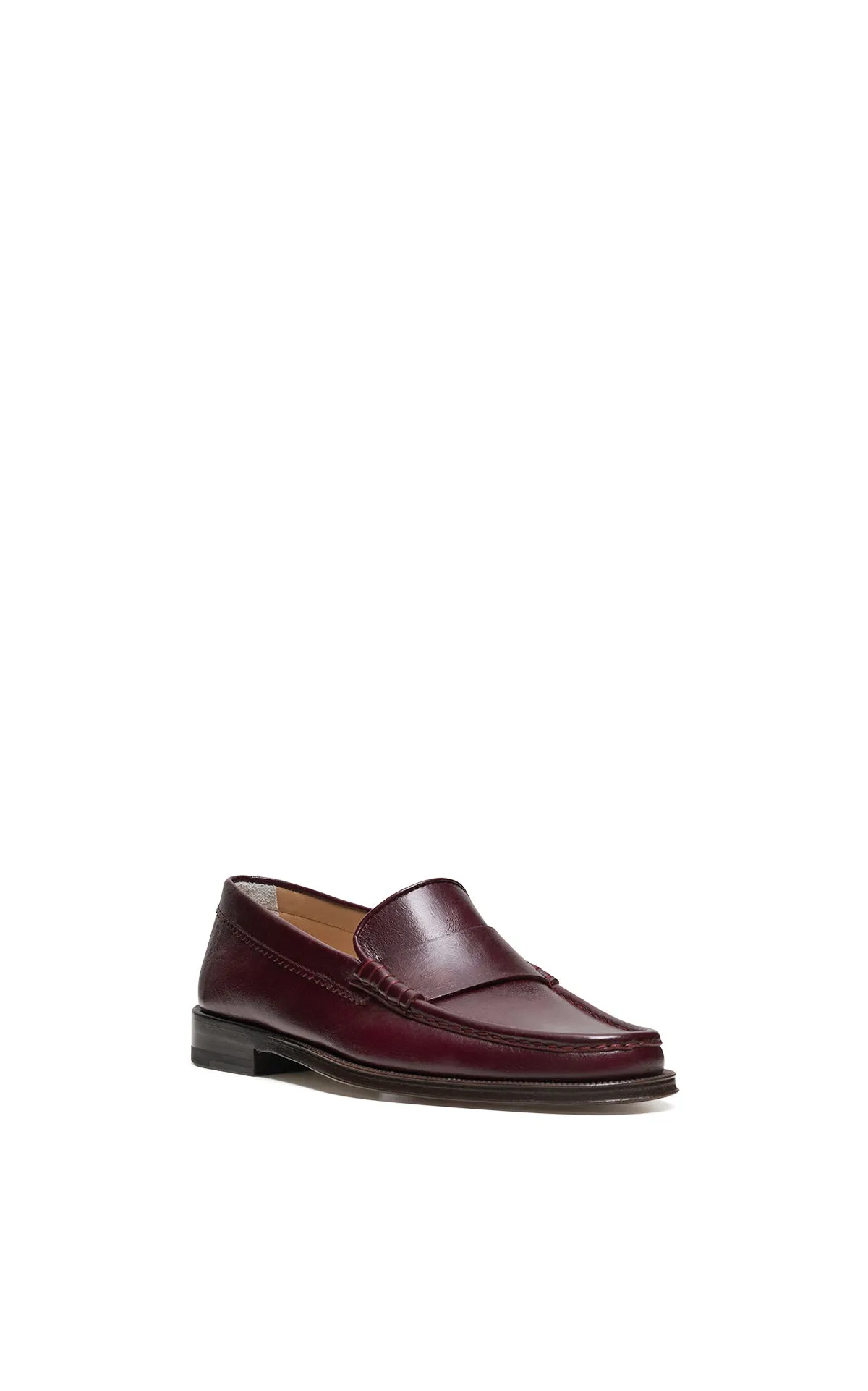 Stylish Design Adjustable Strap Seren Loafer in Bordeaux Leather