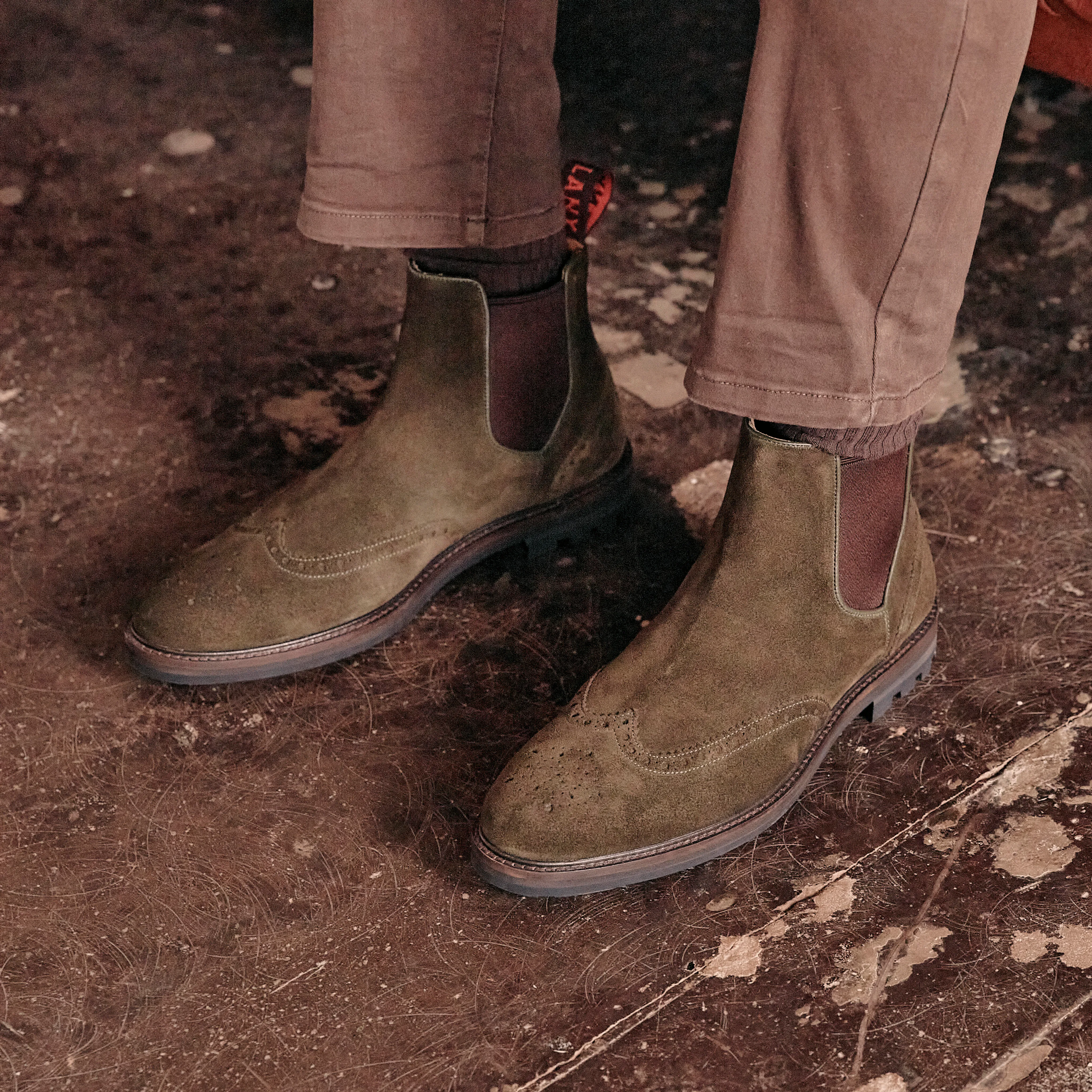 Leather Soles Simple Texture MITTON // KHAKI SUEDE