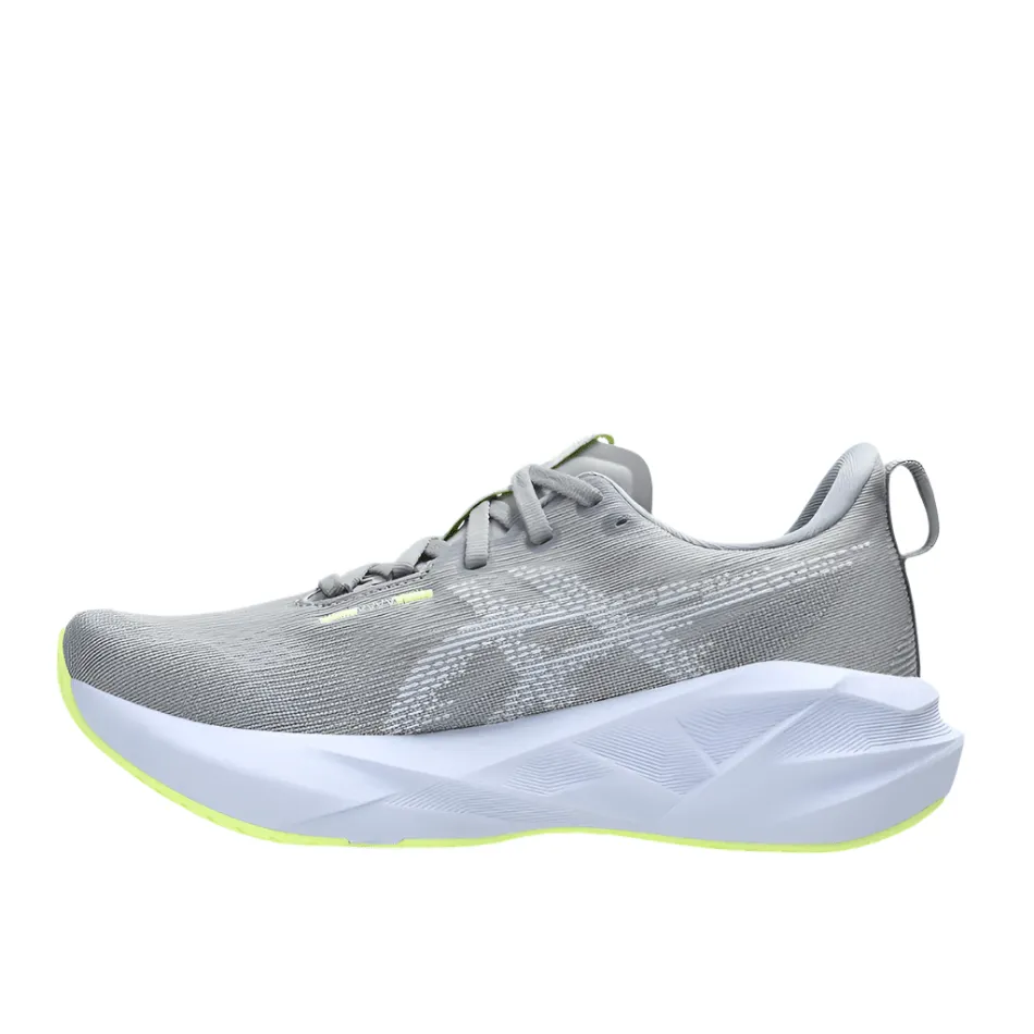 ASICS Women's NOVABLAST 5 Running Shoes in Gravel/Blue Fade AW25 fitness inspiration compacted - dirt running option