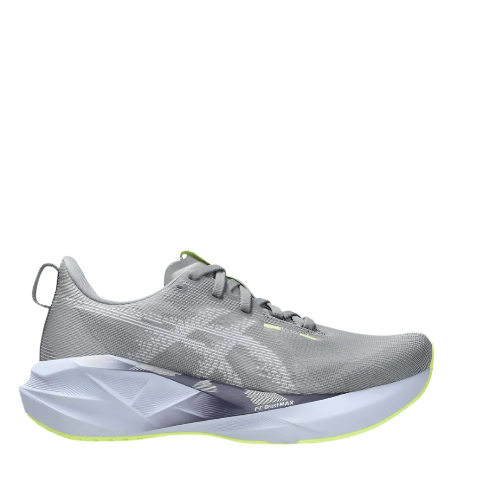 ASICS Women's NOVABLAST 5 Running Shoes in Gravel/Blue Fade AW25 Well - Made Foam Cushion