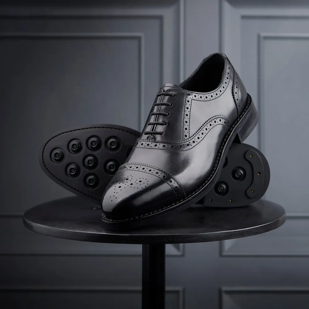 Day Wear Semi - Brogue - Rubber Sole - Black