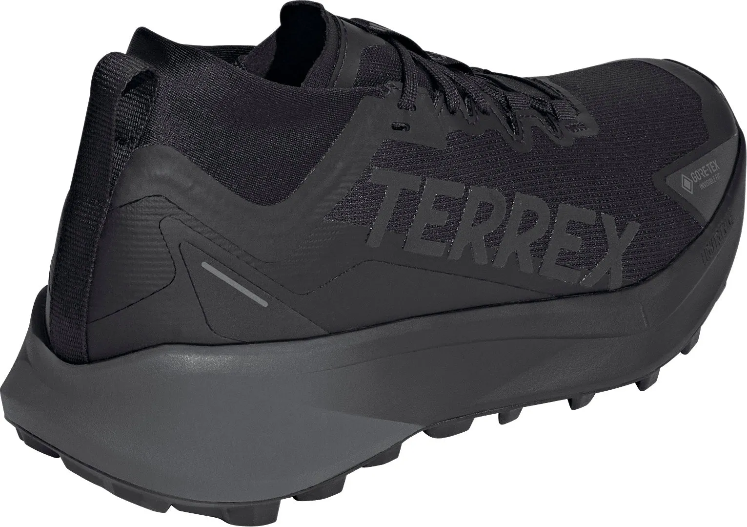 Stable Form Joint Friendly adidas Terrex Agravic GORE-TEX Mens Trail Running Shoes - Black