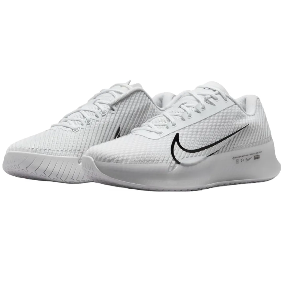Nike Court Air Zoom Vapor 11 Men's Hard Court Tennis Shoes -  White/Black-Summit White Fitness Motion