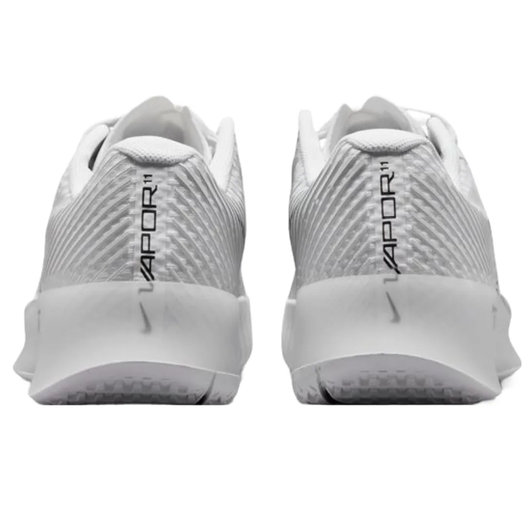 Nike Court Air Zoom Vapor 11 Men's Hard Court Tennis Shoes -  White/Black-Summit White Odor Resistant Stretch upper